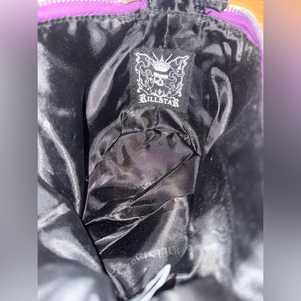 Purple Skull Crossbody Bag with Tassel - Picture 5 of 5